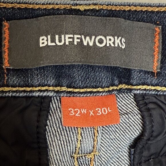 Bluffworks Slim Fit Dark Wash Hidden Pocket Jeans, 32x30 - Picture 9 of 14